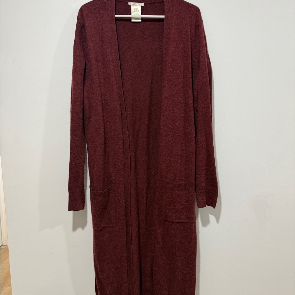 Matty M Deep Red Knit Cardigan‎ size Large